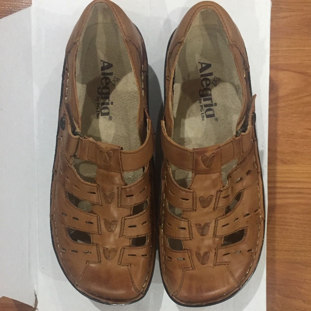 EUC Alegria Sz 38 US 8 - 8.5 Pesca Sandals Leather